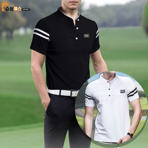 남성용 골프 웨어 라운딩 룩 반팔 티셔츠 봄 여름 남자 골프티 상의 골프옷 의류