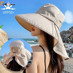예쁜 여름 햇빛가리개 챙넓은 여성 벙거지 모자 얼굴 작아보이는 여행용 농사용 썬캡